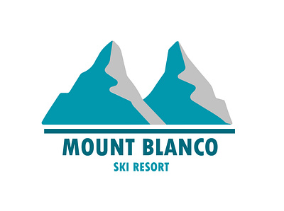 Mount Blanco ski resort logo design graphic design logo