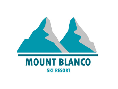 Mount Blanco ski resort logo design