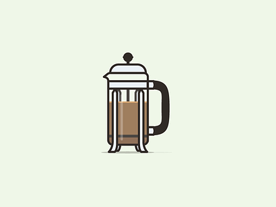 Pressin' coffee illustration