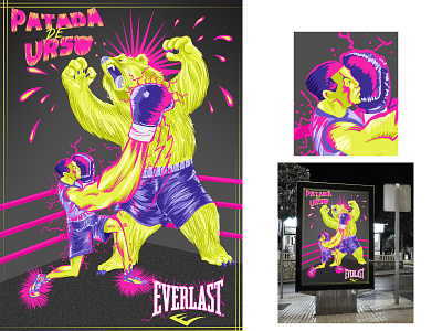 Everlast Ilustration advertising bear boxe branding characterdesign digitalpainting everlast graphic design illustration sports vector