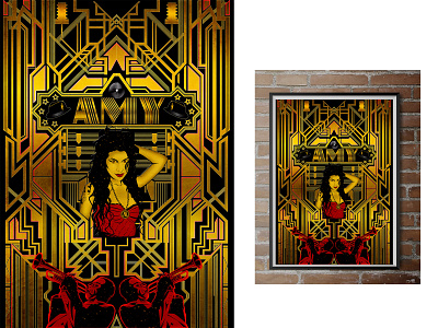 Amy Winehose illustration advertising amywinehouse branding characterdesign digitalpainting graphic design illustration music poster singer vector