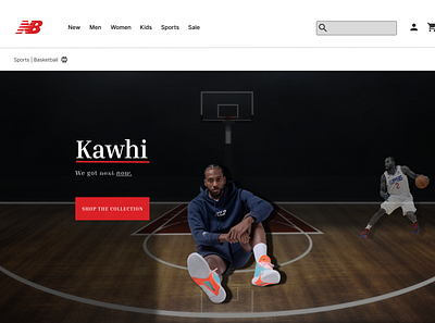 Kawhi | New Balance basketball ecommerce figma kawhi nba nba shoes new balance ui ux web design website