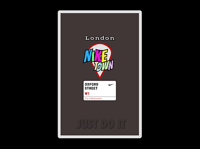 Nike Town London Logo branding figma illustration just do it logo logo design london nike nike town oxford street