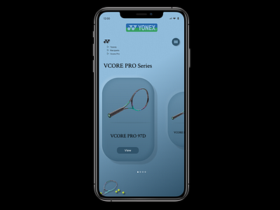 Yonex VCORE PRO Series app design design figma graphic design illustration responsive tennis ui ux web web design yonex