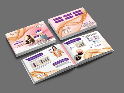 Hair Supplement Landscape Brochure Design