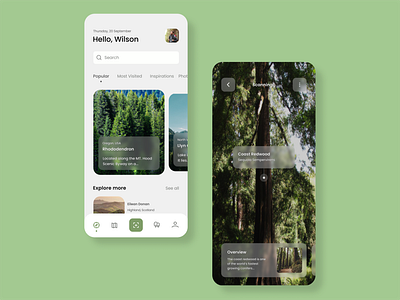 Nature Encyclopedia App app design ui