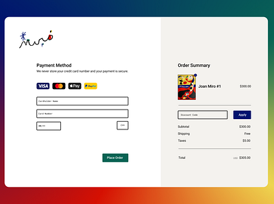 DailyUI Challenge Day 2: Credit Card Checkout beginner checkout dailyui figma logo procreate web