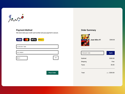 DailyUI Challenge Day 2: Credit Card Checkout