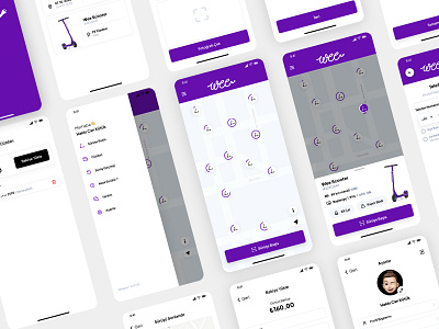 Wee Scooter: High Fidelity Wireframe 👀 app branding design graphic design illustration logo ui ux vector