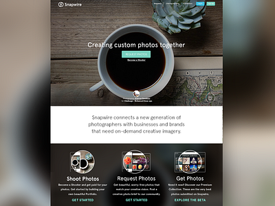 Snapwire Landing Page design homepage ui ux web web design