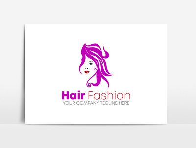 Hair Fashion Logo Design Template branding design graphic design illustration logo vector