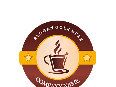 sketchy coffee cup logo template