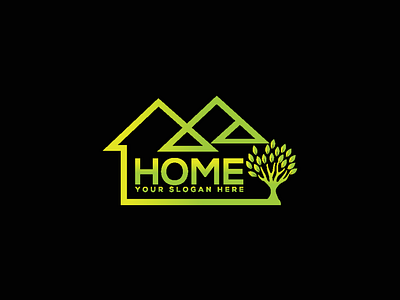 Creative Green home logo design branding design graphic design illustration logo vector