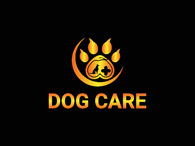 Creative colorful dog health care logo design