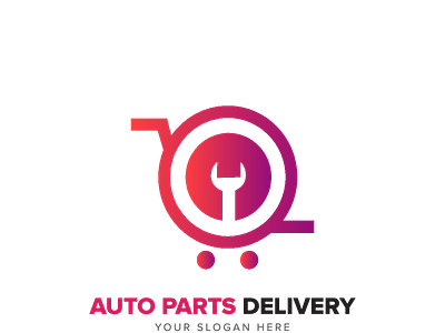 Abstract Auto Parts Delivery Company Logo Design Graphic Elemen