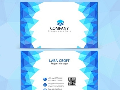 Modern Azure Technology Business Card Template design graphic design illustration logo vector