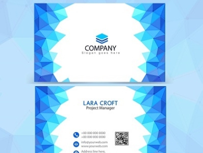 Modern Azure Technology Business Card Template