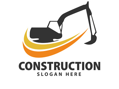Heavy Equipment Excavators construction logo design template