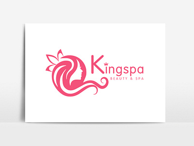 Logo Pink Spa Face Girl Luxury Templates AI branding design graphic design illustration logo vector