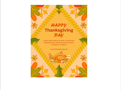 Happy Thanksgiving Day Flayer Design Template