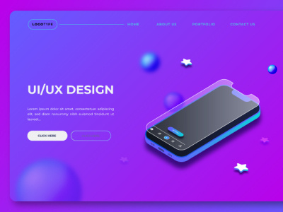 Web site design: landing page home page