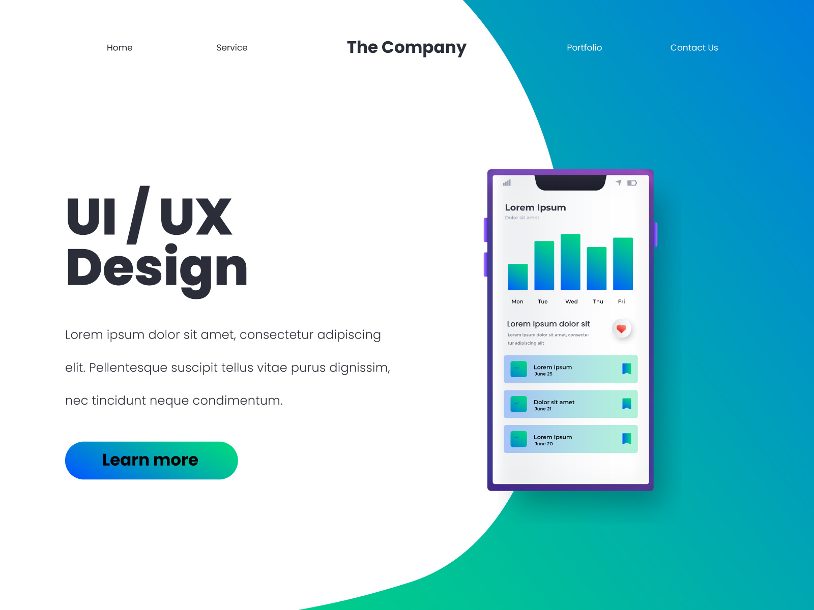 ui/ux landing page by Umor Faruk on Dribbble