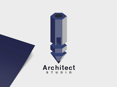 Architect studio logo design architect architect studio blue branding design graphic design logo minimal minimal logo simple logo