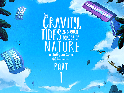 on gravity, tides and such forces of nature 1 cover art editorial art illustration