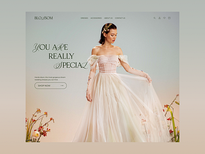 Blossom. Online store concept. branding design logo ui uiux ux web website