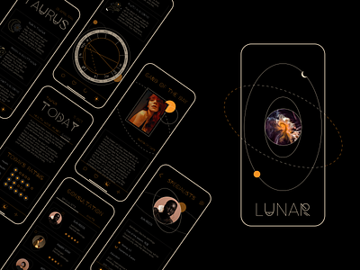 LUNAR. Horoscope & Astrology APP concept app branding design illustration mobile ui uiux ux