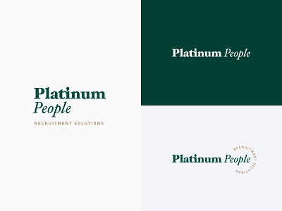 Platinum People Recruitment | Rebrand brand identity branding corporate design ella glover design emerald gold logotype melbourne rebrand recruitment