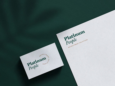 Platinum People Recruitment | Rebrand brand identity corporate ella glover design emerald gold logo redesign logotype melbourne platinum rebrand rebranding recruitment