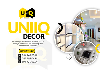 Uniiq Decor Banner - Interior Decor Banner Design branding graphic design