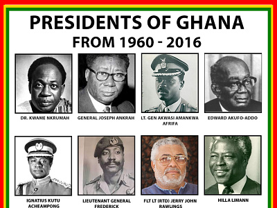 All Presidents of Ghana from 1950-2016 - Mobile Graphics Design graphic design illustration
