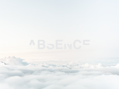 LOGO / ABSENCE absence brand concept design helvetica lettering light logo logotype minimal typography verbicon