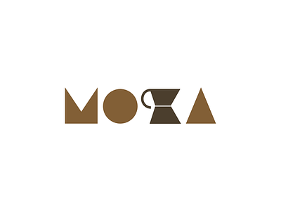 Moka Logo brand coffe flat icon logo logotype moka type verbicon wordmark