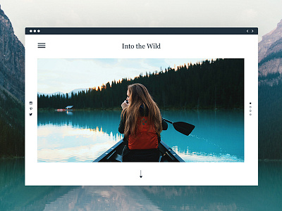 Into the Wild blog browse design header lake menu nature webdesign website wild