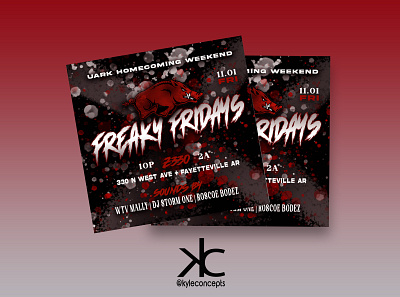 Freaky Friday E - Flyer event flyer graphic design promotional social media post