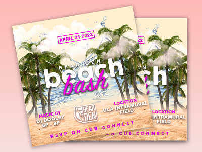 Bear Den Beach Bash - E Flyer design event flyer flyer graphic design photoshop social media post