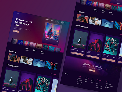 Landing Page NFT Website nft ui ux webdesign