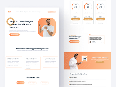 Ofon - Internet Service Landing Page internetservice itprovider landingpage ui ux webdesign
