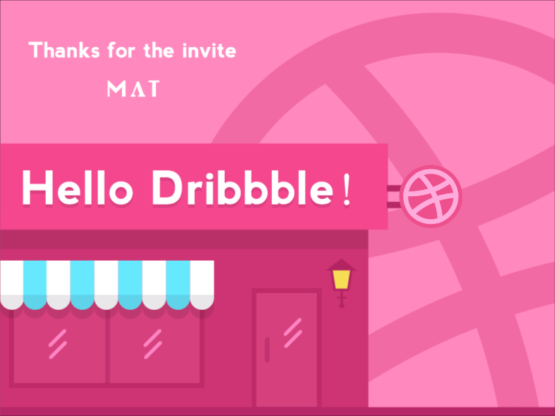 Dribble shop thanks，invit，gif，design，dribbble