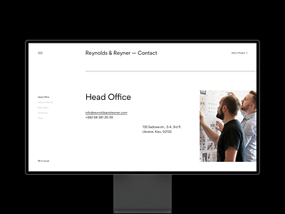 Reynolds and Reyner — Agency Website clean contact us contacts creative design desktop minimal page portfolio ui user interface ux web web design website