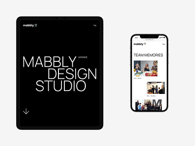Mabbly — Landing Page 2020 agency black clean creative design flat landing layout minimal mobile page portfolio tablet trend ui ux web website white