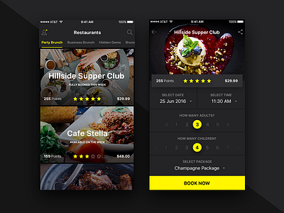 Book restaurants iOS app