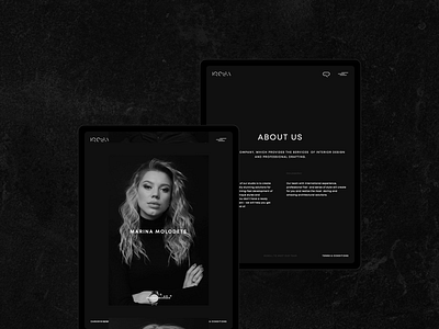 IQOSA — About Us Page about us architecture black clean creative grid interior design minimal mobile page photo portfolio slider team typography uiux ux web