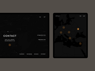 IQOSA — Projects Map Page architecture black clean creative desktop grid interior design map ui minimal mobile page photo project typography uiux ux web world zoom
