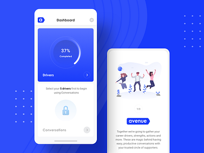 Avenue - Mobile App Design app clean creative design illustration iphone minimal screen ui user interface