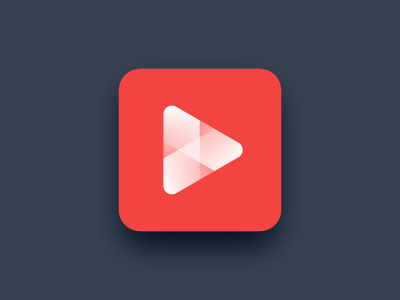 Play Button abstract button icon logo music play player red ui video