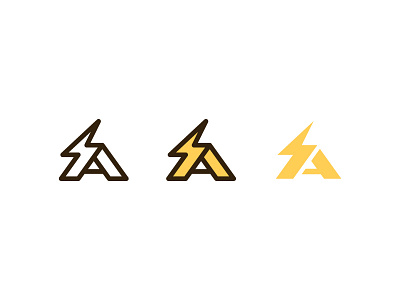 Lightning Letter "A" Logo